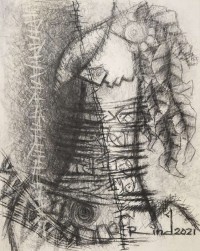 A. S. Rind, 22 x 28 Inch, Charcoal On Paper, Figurative Painting, AC-ASR-787